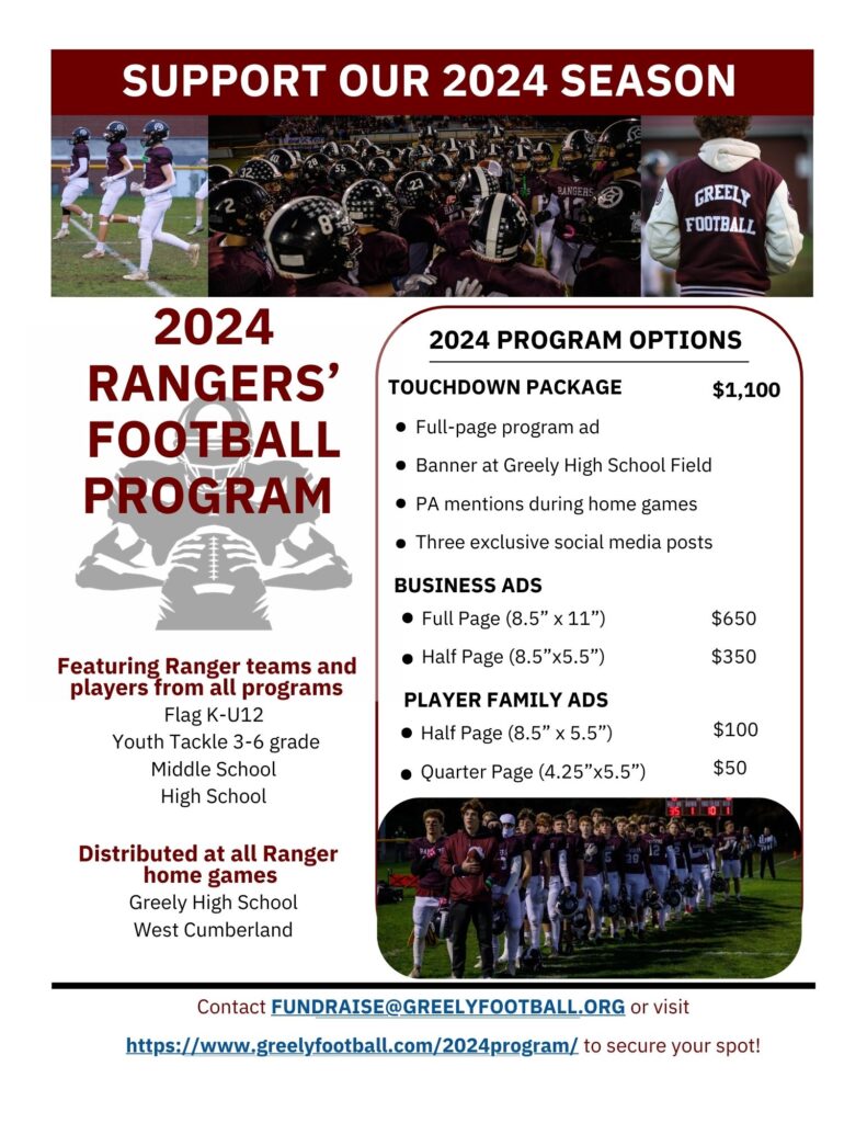 Greely Football – Rangers Lead The Way!